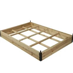 Lot de 3 carrés potager en bois de sapin