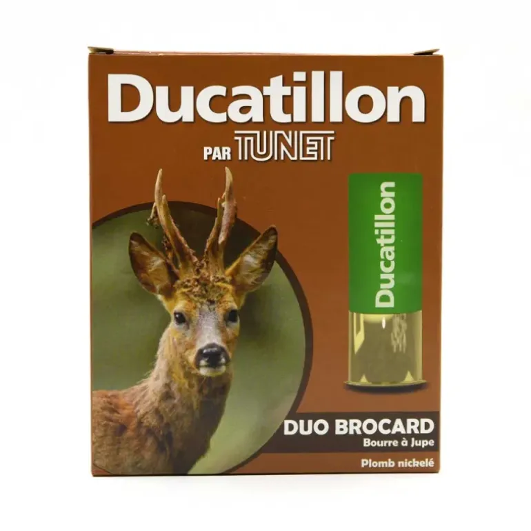 Lot de 100 cartouches cal.12/70 bourre jupe Duo Brocard 390ms