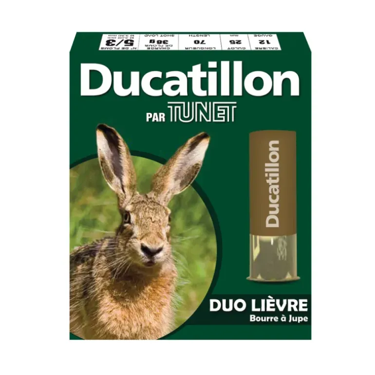 Lot de 200 Cartouches de chasse cal.12/70 Duo Lièvre
