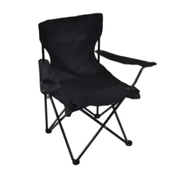 Lot de 2 Chaises Easy C2 pliable noire - Structure acier et polyester 600D