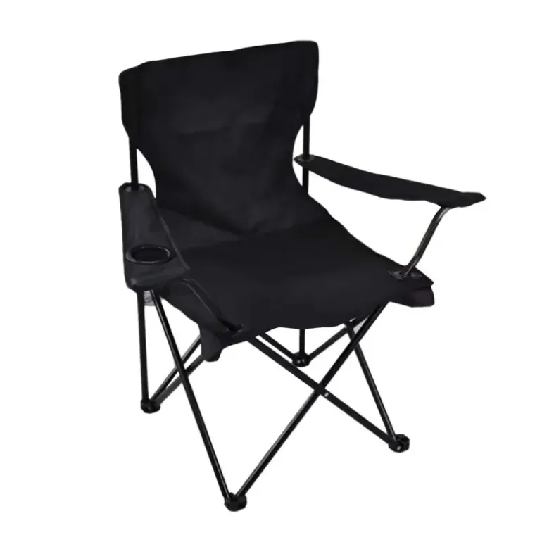 Lot de 2 Chaises Easy C2 pliable noire - Structure acier et polyester 600D