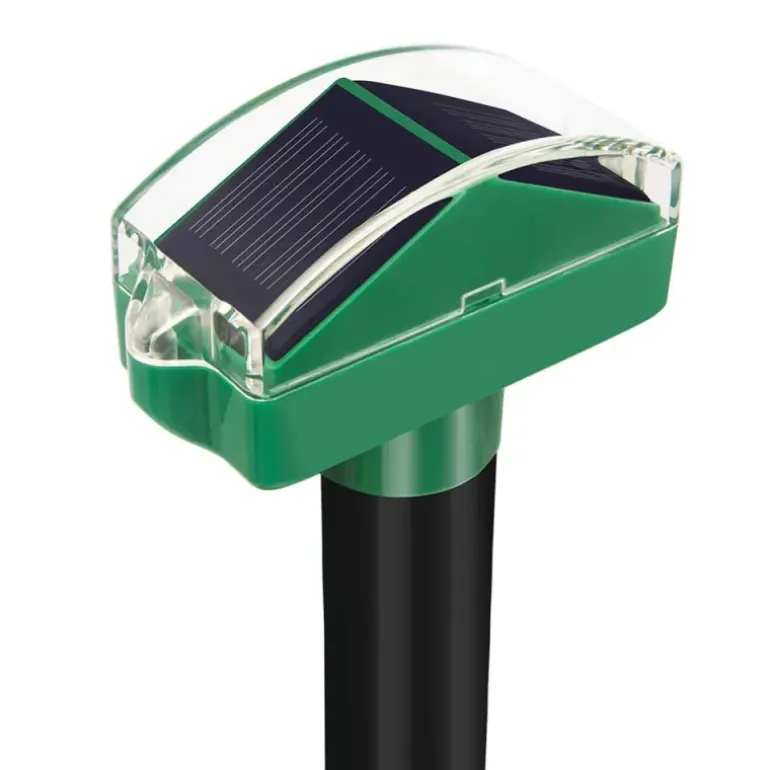 Lot de 2 Chasse-Taupes Solaires à Ultrasons Duo - Étanche - 650m² de Couverture