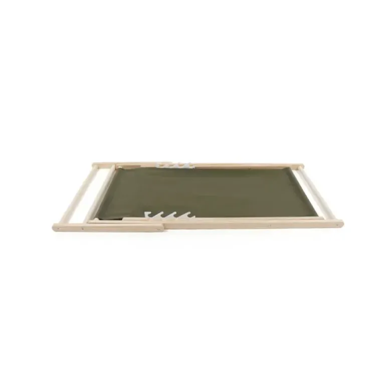 Lot de 2 Chiliennes en Bois de Pin et Toile Coton Kaki