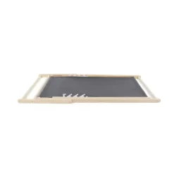 Lot de 2 Chiliennes en Toile de Coton Grise - Structure Bois de Pin