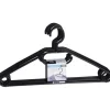 Lot de 10 cintres à vêtements noirs à tête tournante - 40 cm