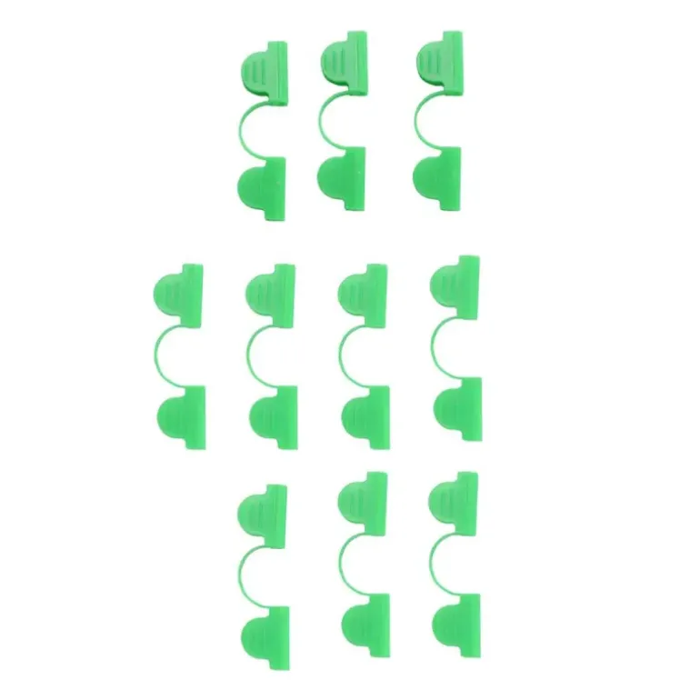 Lot de 10 clips de fixation 85x25mm pour tunnel de jardin - Vert