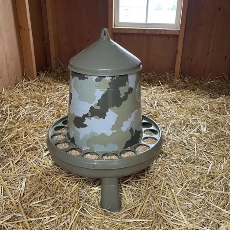 Lot de 10 Mangeoires sur pieds surélevés 4 kg camo Ø 33cm H 37,5cm