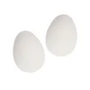 Lot de 2 oeufs factices caoutchouc crème