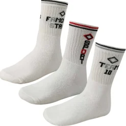 Lot de 3 paires de chaussettes sport coton blanches