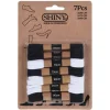 Lot de 7 paires de lacets en coton noir et blanc - Tailles variées