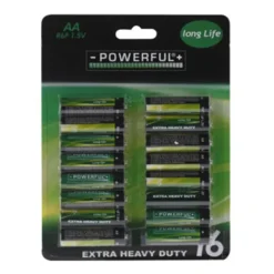 Lot de 16 piles alcalines AA/LR06 – Puissance longue durée 1,5 V
