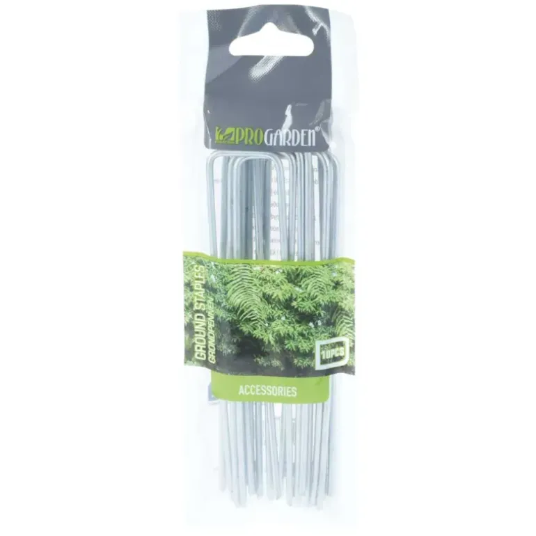 Lot de 10 piquets de fixation Progarden 14 cm - Métal galvanisé résistant