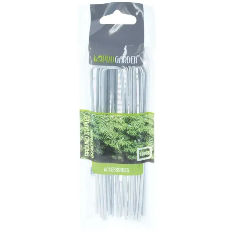 Lot de 10 piquets de fixation Progarden 14 cm - Métal galvanisé résistant