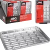 Lot de 4 plateaux en aluminium pour barbecue - 24x16x1,5 cm