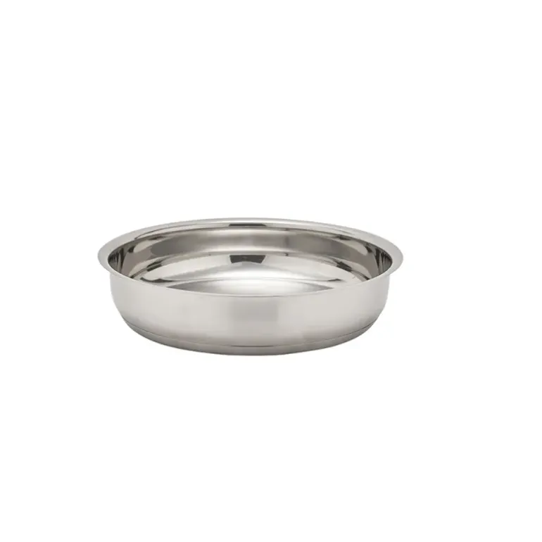 Lot de 3 Poêles acier inoxydable diamètres 20, 24 et 26 cm