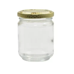 Lot de 20 pots en verre 250 g avec couvercles pour miel
