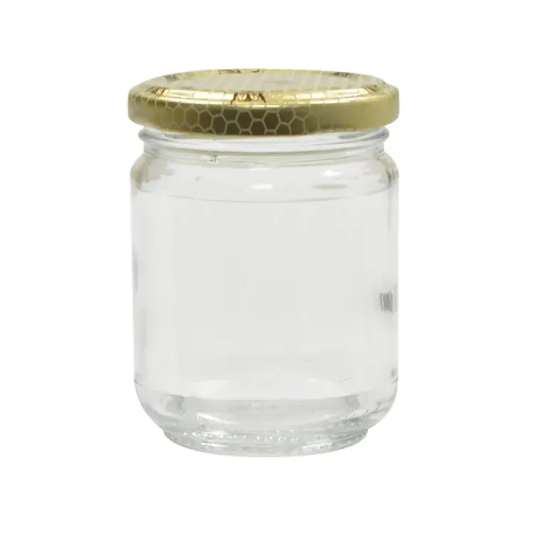 Lot de 20 pots en verre 250 g avec couvercles pour miel