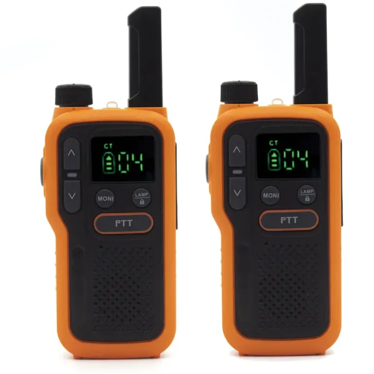 Lot de 2 Talkie-walkie lampe portée 5km rechargeable autonomie 18h