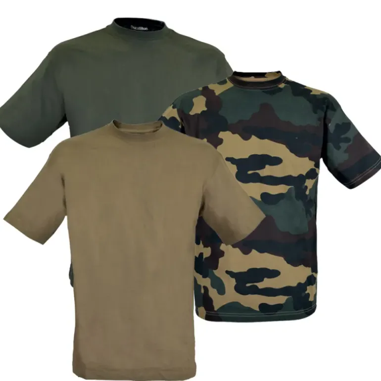 Lot de 3 Tee-Shirts (beige, kaki et camo) taille M à 3XL