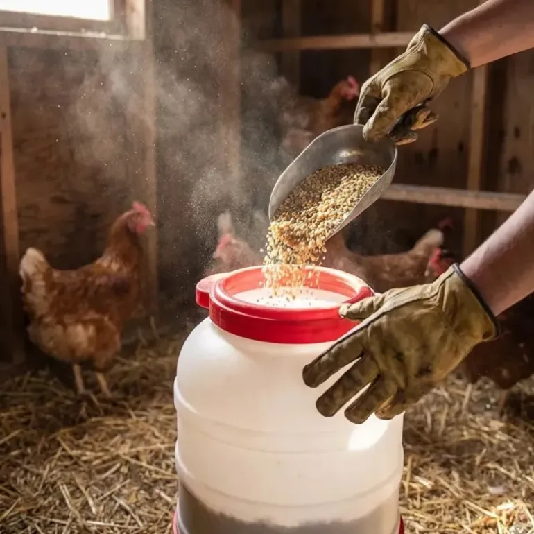 Mangeoire anti-gaspillage sur pieds 30 kg – Grande capacité