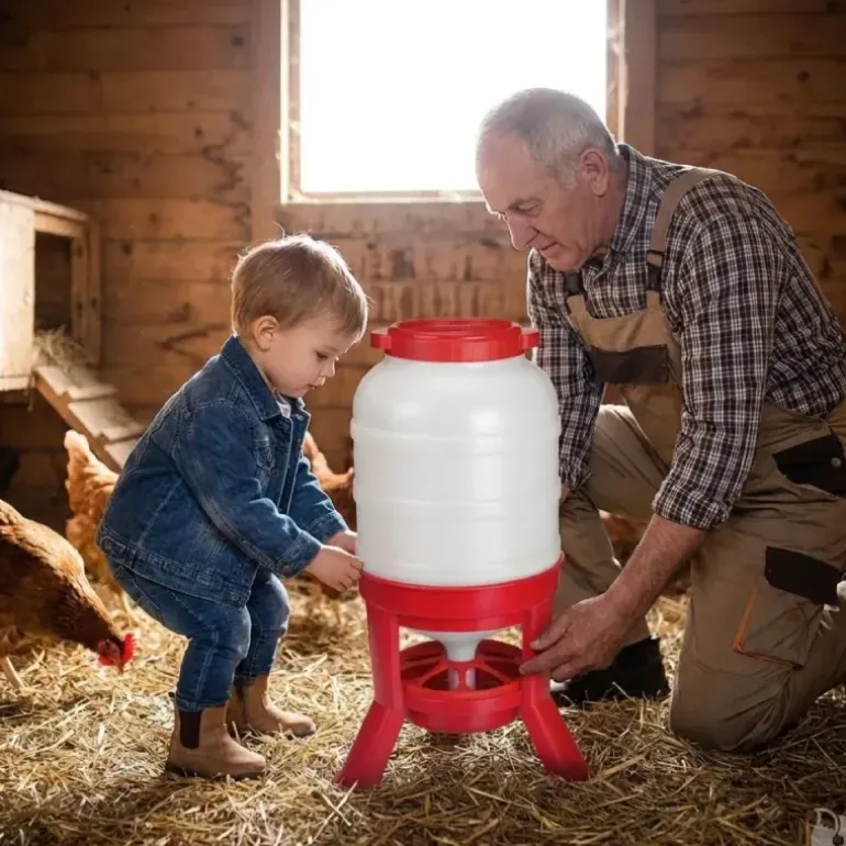 Mangeoire anti-gaspillage sur pieds 30 kg – Grande capacité