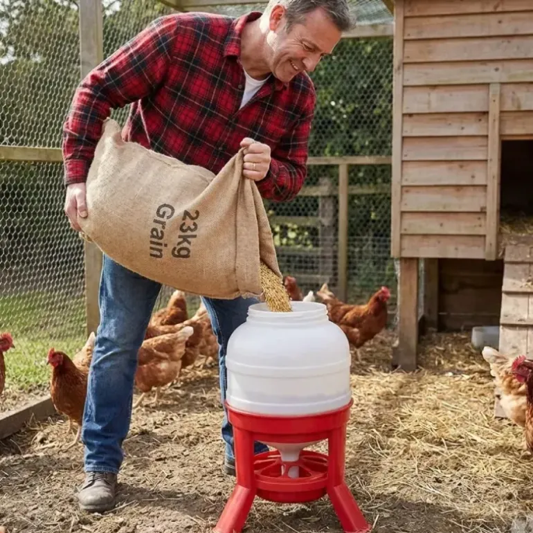Mangeoire anti-gaspillage sur pieds 23 kg – Grande capacité