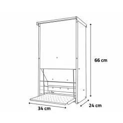 Mangeoire métallique anti nuisibles 23 kg