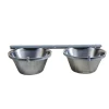 Mangeoire professionnelle double pour chenil acier galvanisé 2 X 2,5L