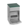 Mangeoire Trémie Anti-Nuisible Rooster 10kg - Acier Galvanisé Gris/Vert