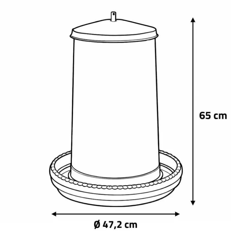 Mangeoire volaille à trémie métal de 40 kg