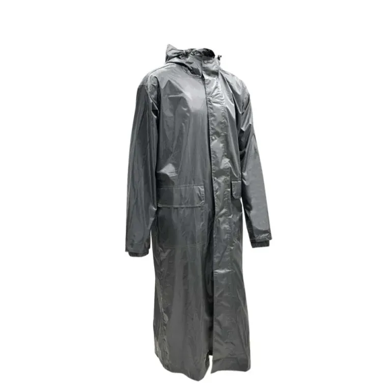 Manteau à capuche coupe vent imperméable polyester kaki S à 3XL