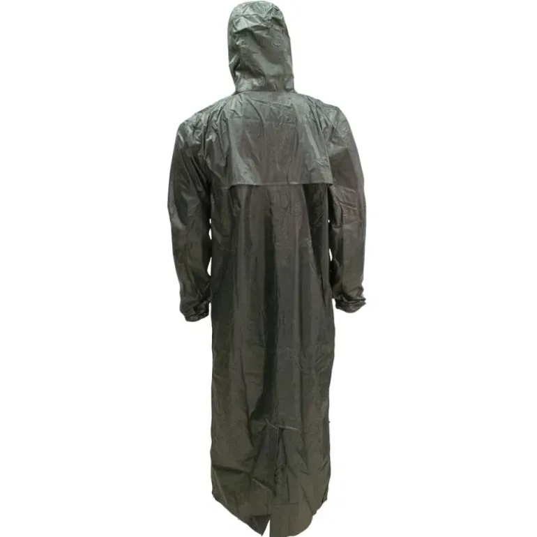 Manteau à capuche coupe vent imperméable polyester kaki S à 3XL