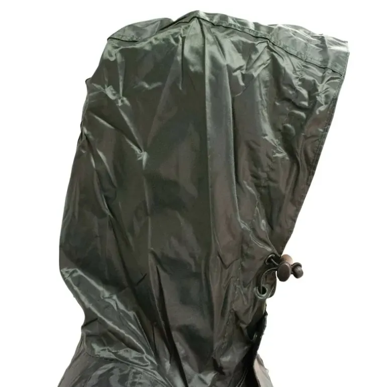 Manteau à capuche coupe vent imperméable polyester kaki S à 3XL