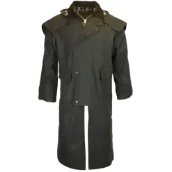 Manteau long Walker and Hawkes Waxstock Vert