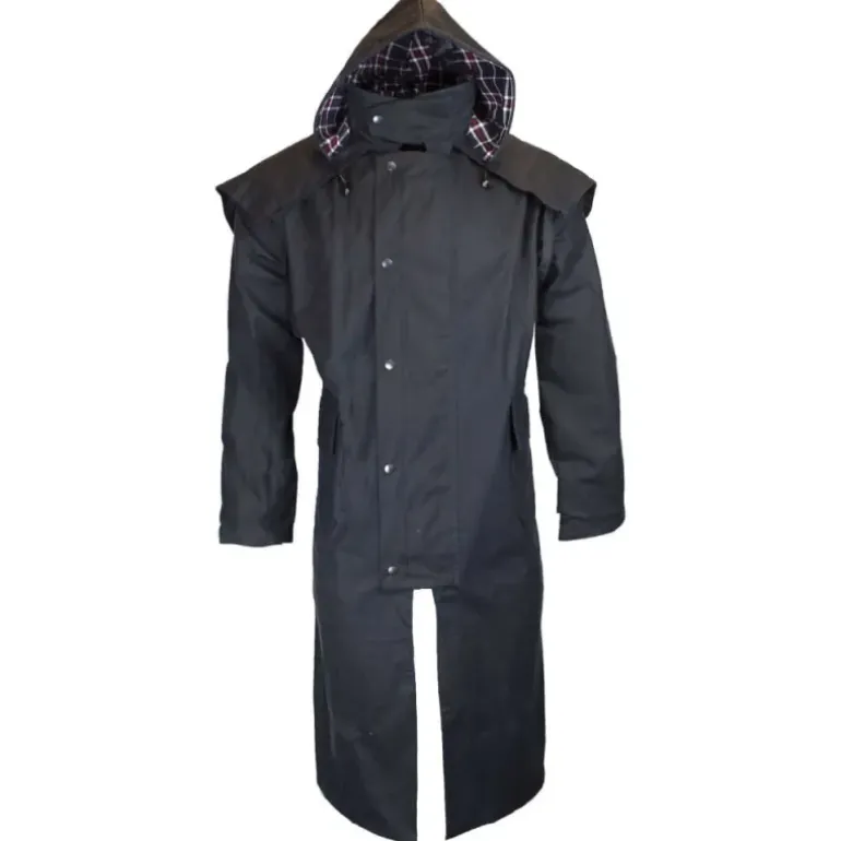 Manteau long Walker and Hawkes Waxstock navy de M à 3XL