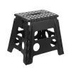 Marche-pieds pliable ultra solide noir - Hauteur 33 cm - Charge 150 kg