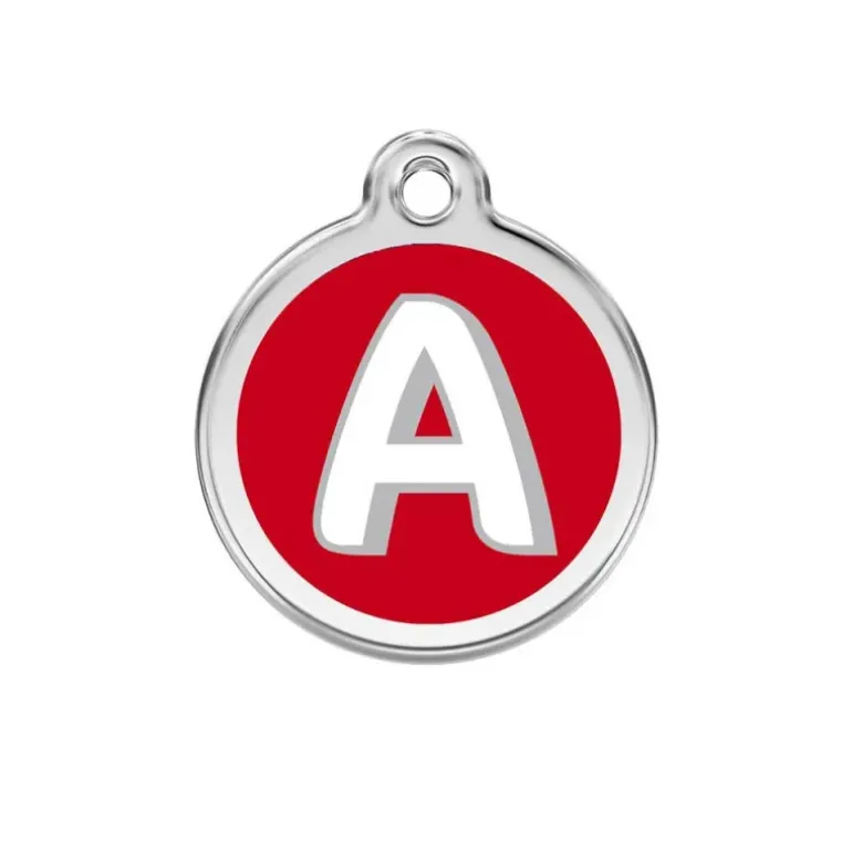 Médaille alphabétique gravable pour chien - Acier inoxydable Ø 3 cm