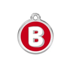 Médaille alphabétique gravable pour chien - Acier inoxydable Ø 3 cm