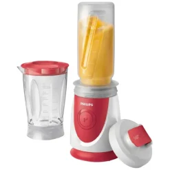 Mini blender 350W plastique sans BPA blanc gris 0,6L + gourde