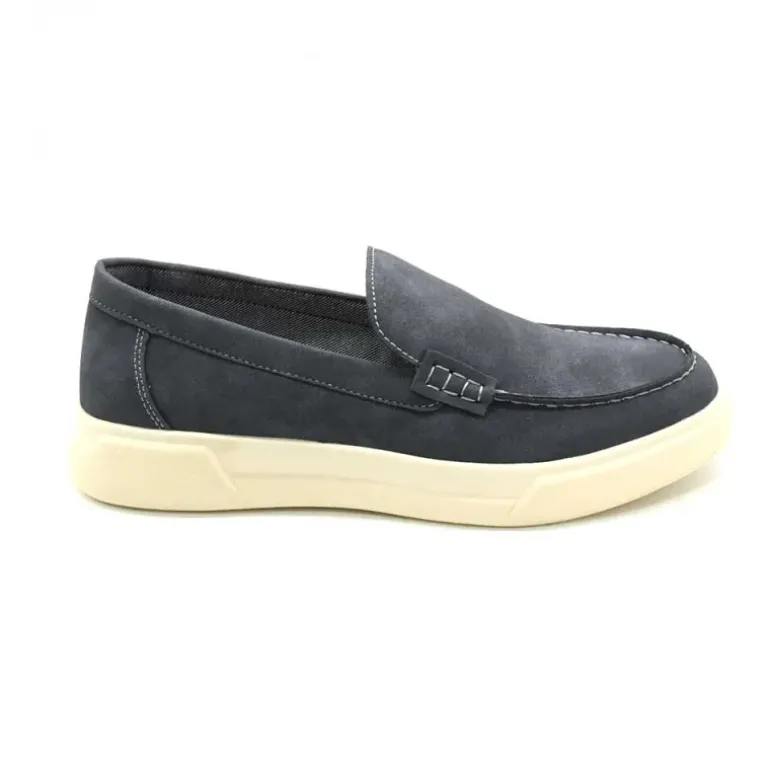 Mocassins bleus textile semelle PU mesh du 40 au 46