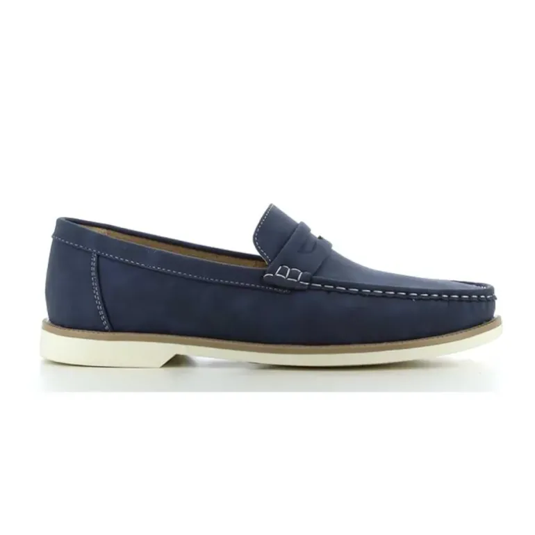 Mocassins Homme en Synthétique Bleu Marine - Tige Basse