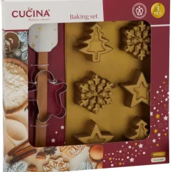 Moule Gâteau Silicone 255x160mm + Spatule 26cm Noël Inox