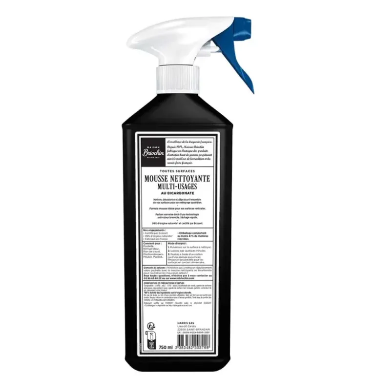 Mousse nettoyante ultra-douceur bicarbonate Maison Briochin 400ml