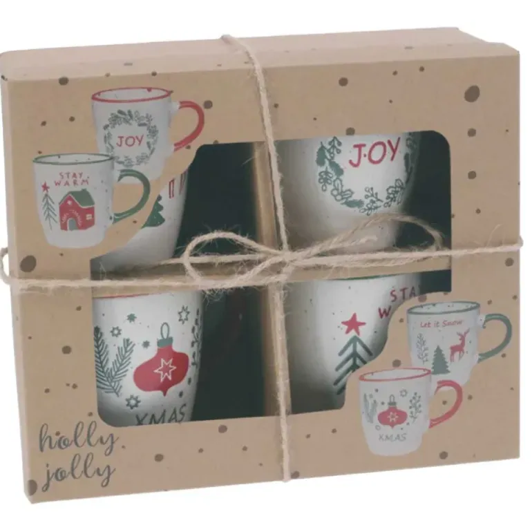 Mug Noël 200ml - Set de 4 assortis