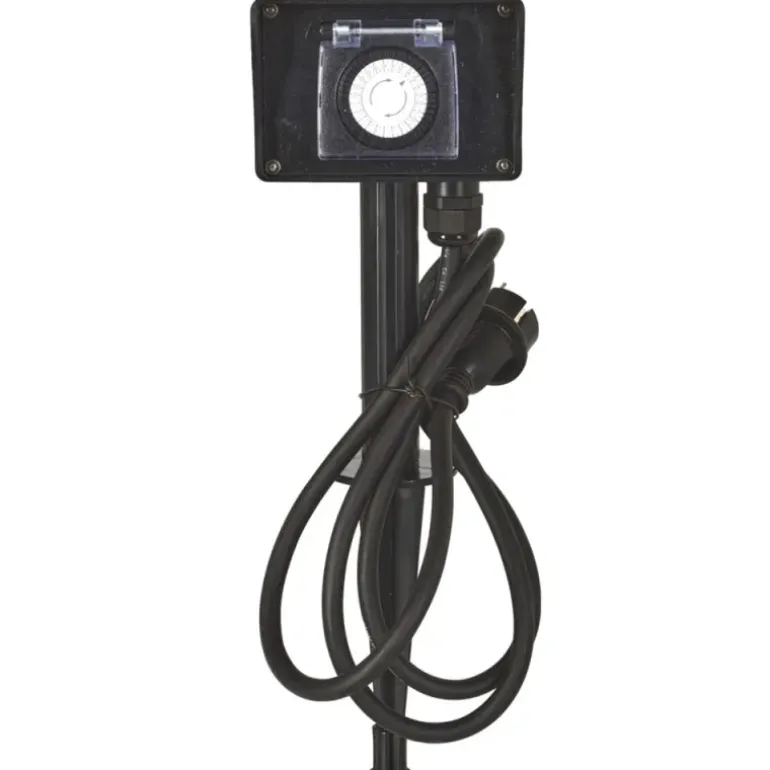 Multiprise avec minuterie ext 1,5m fil noir