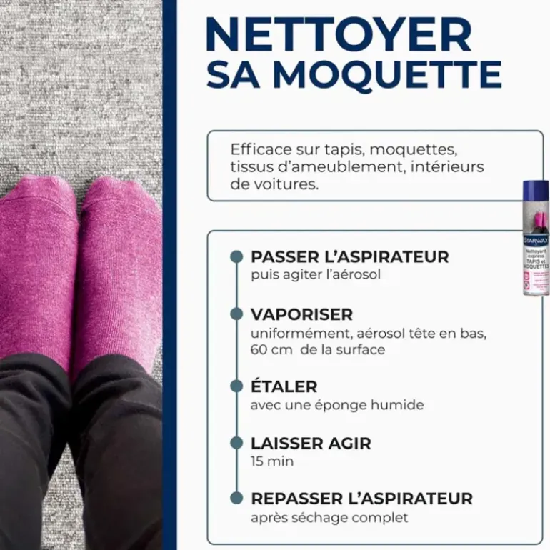 Nettoyant Express Tapis et Moquettes Starwax - Mousse Sèche 600ml