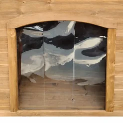 Niche en bois chalet pour chien - Taille XL - Toit PVC