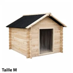 Niche en bois d'épicéa chalet madrier - Taille M - Toit PVC
