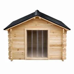 Niche en bois d'épicéa chalet madrier - Taille M - Toit PVC