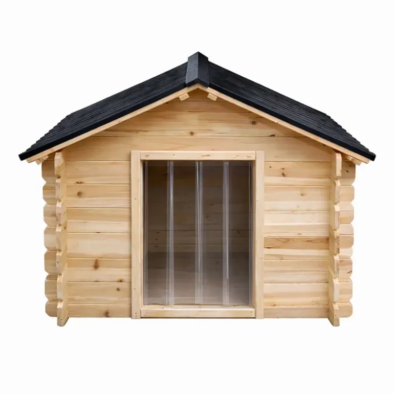 Niche en bois d'épicéa chalet madrier - Taille M - Toit PVC